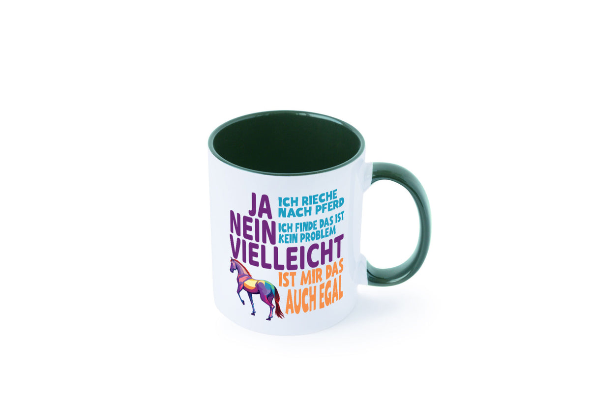 Ja ich Rieche nach Pferd | Reiten Pferdestall lustiger Spruch Geschenk Humor Tasse