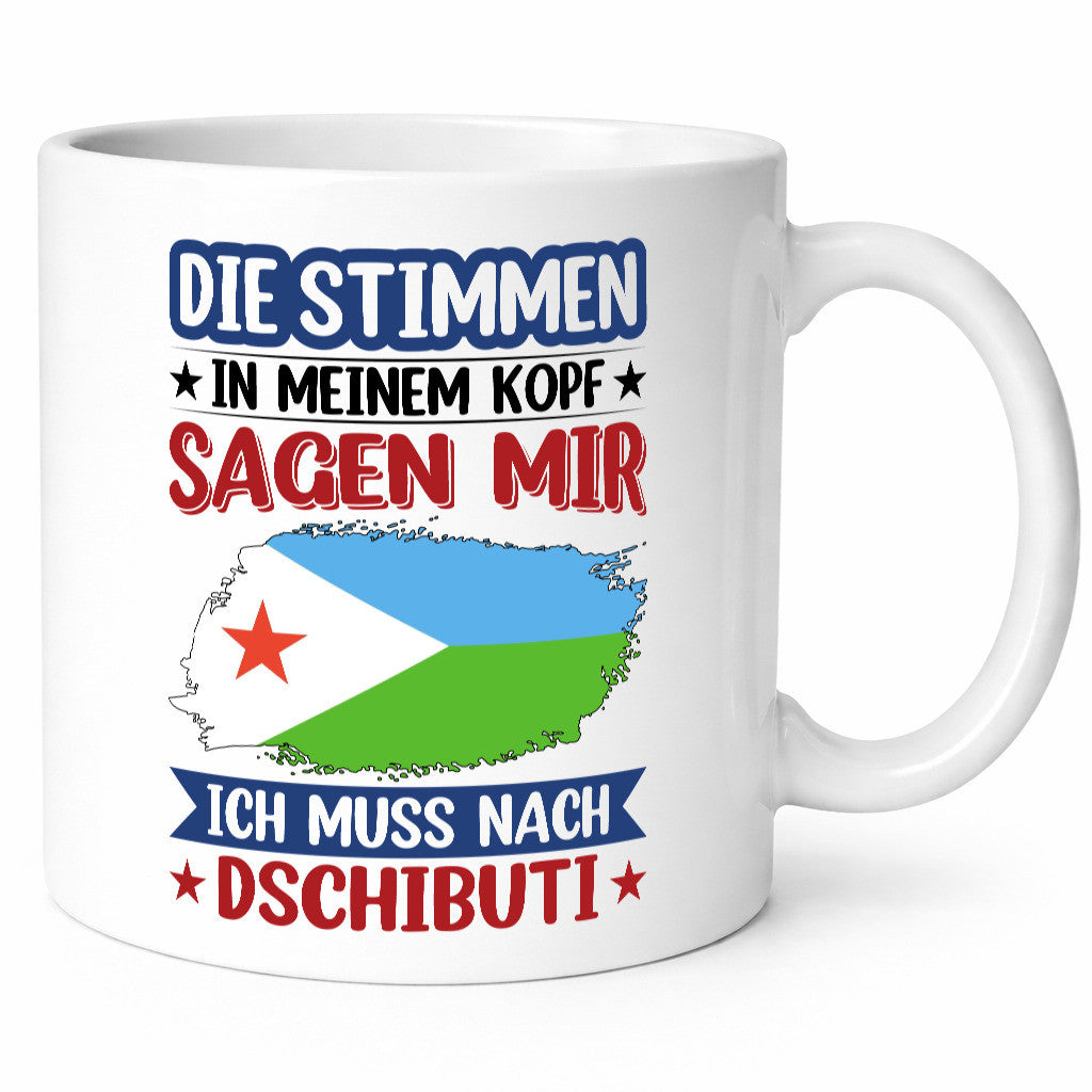Dschibuti | Urlaub Stimmen in meinem Kopf Traumland Humor Geschenkidee Tasse