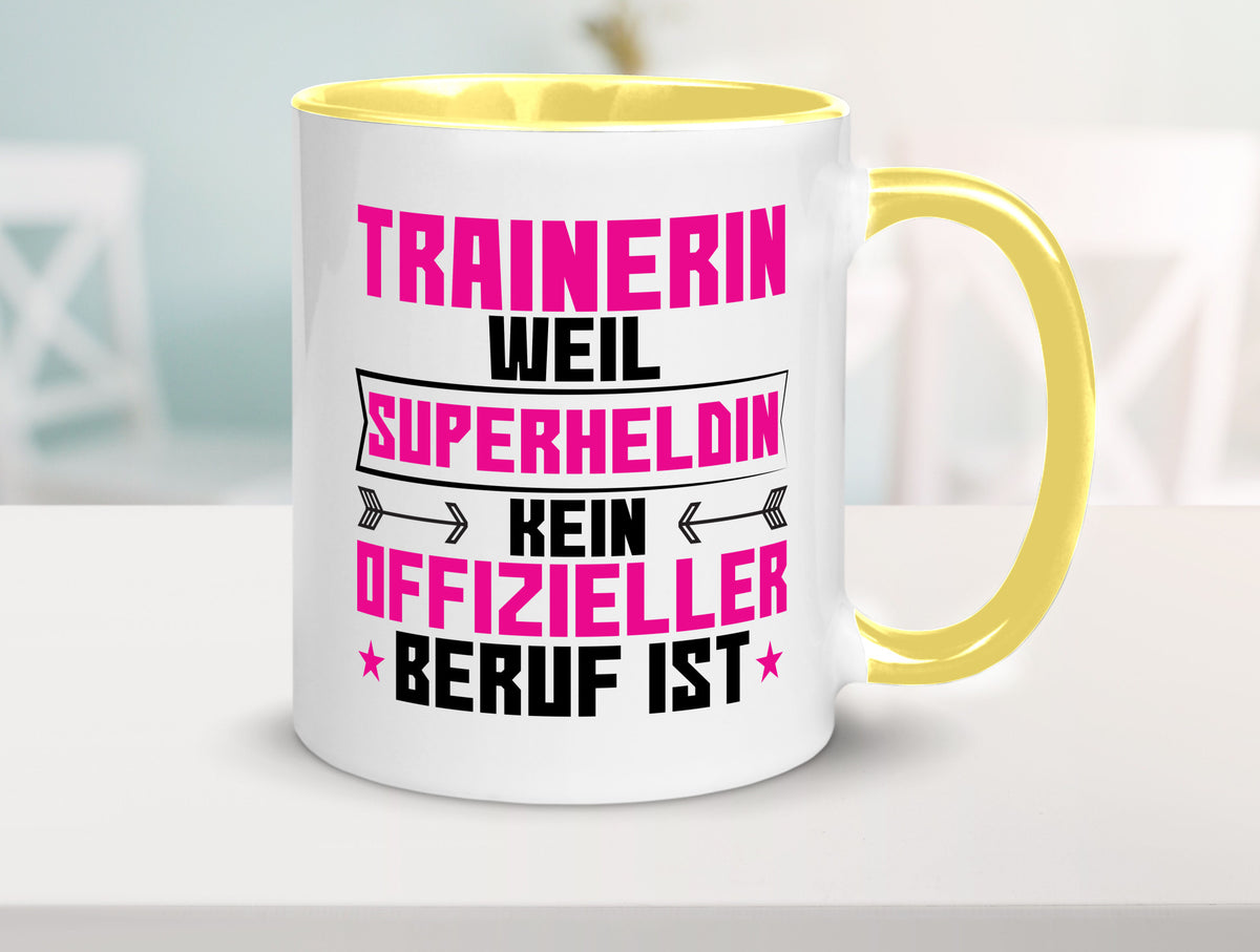 Superheldin Trainerin | Sportverein Humor Geschenkidee Tasse