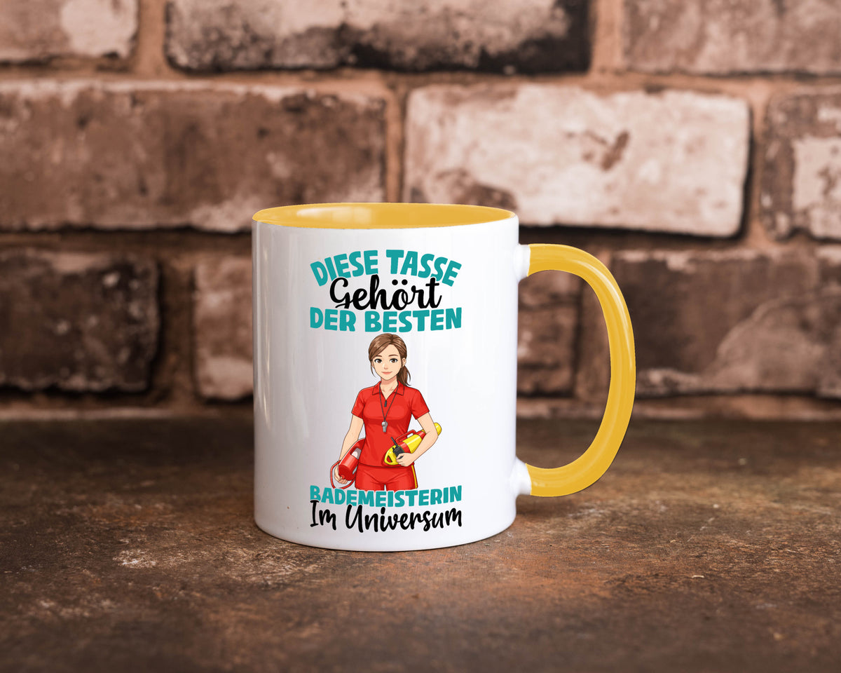 Im Universum: Bademeisterin | Schwimmmeisterin Geschenk Humor Geschenkidee Tasse
