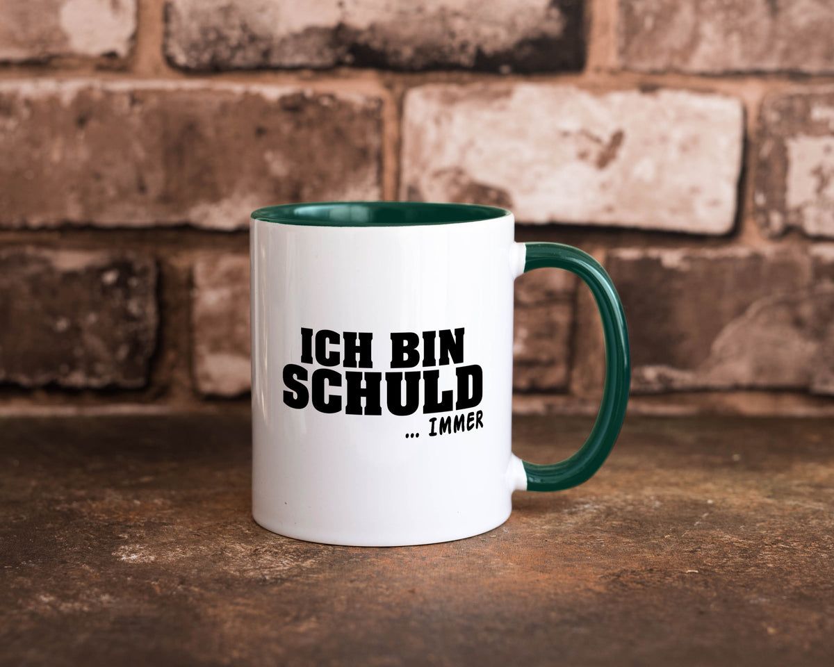 Ich bin Schuld | Schwarze Schaff lustig Humor Geschenkidee Geschenk Tasse