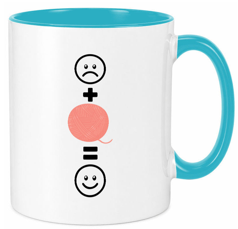 Wolle | Häkeln |Glücklich Geschenk Humor Geschenkidee lustiger Spruch Tasse