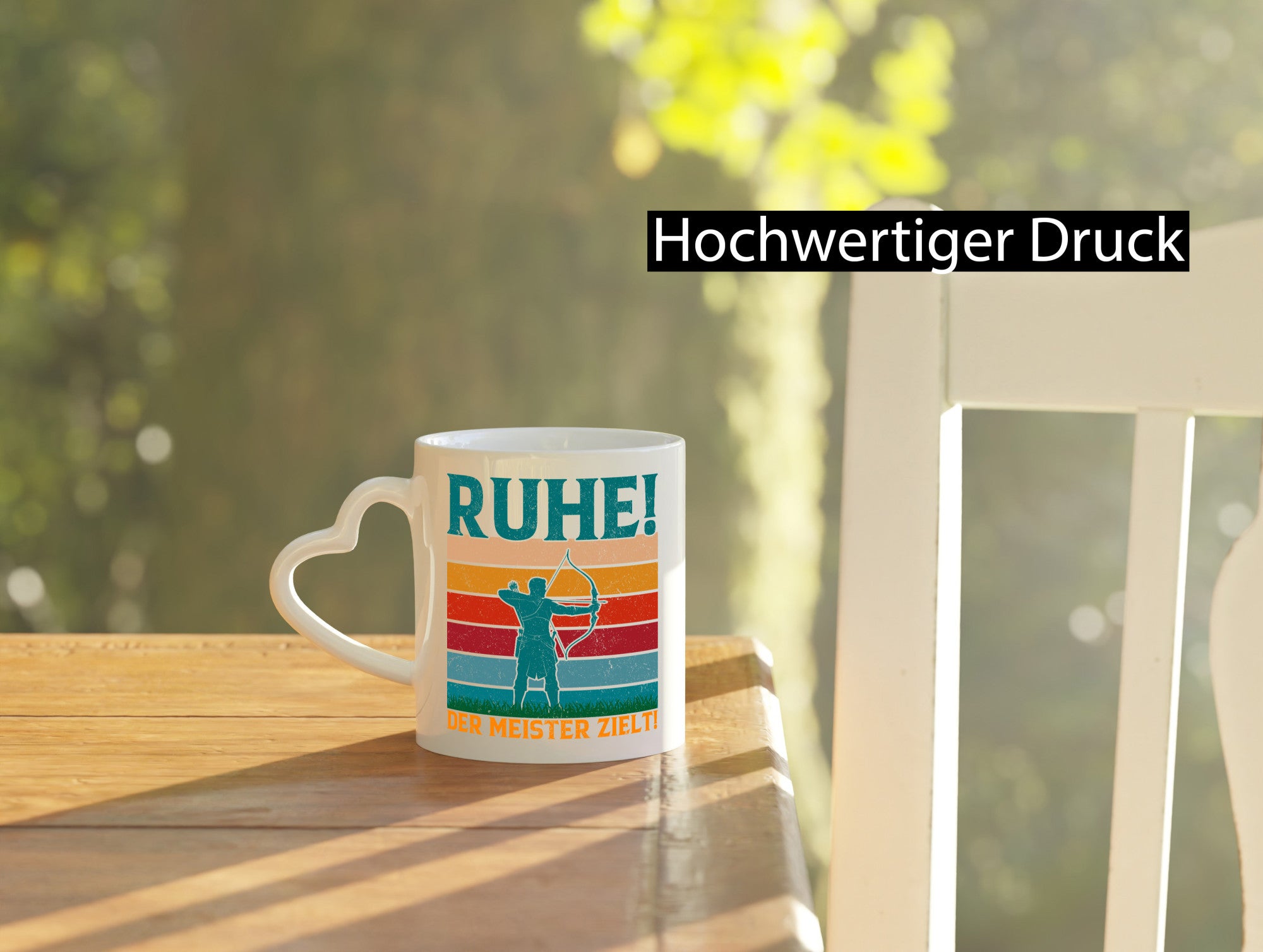 Ruhe der Meister Zielt | Bogenschießen Bogenschütze Geschenkidee Humor Tasse