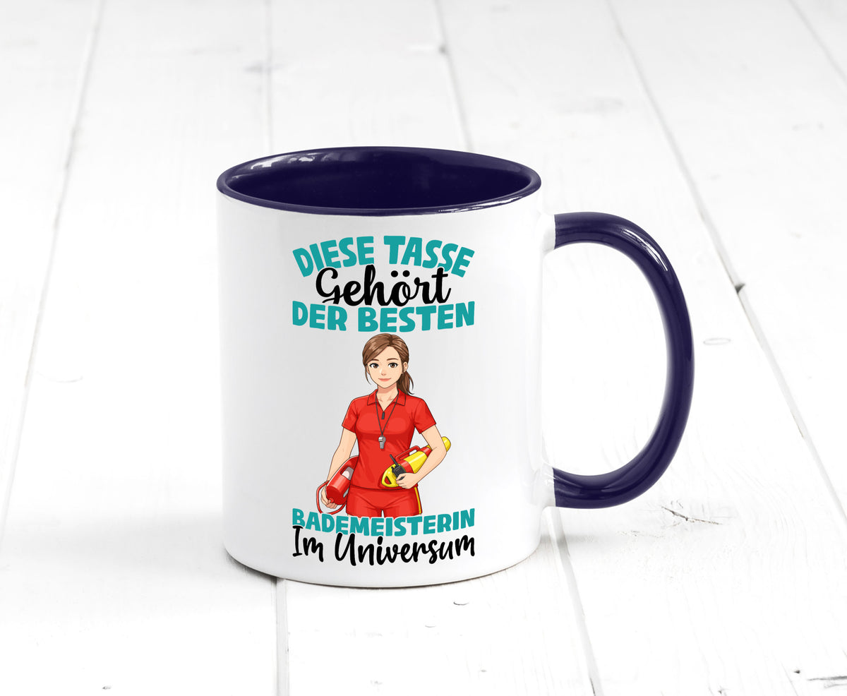 Im Universum: Bademeisterin | Schwimmmeisterin Geschenk Humor Geschenkidee Tasse