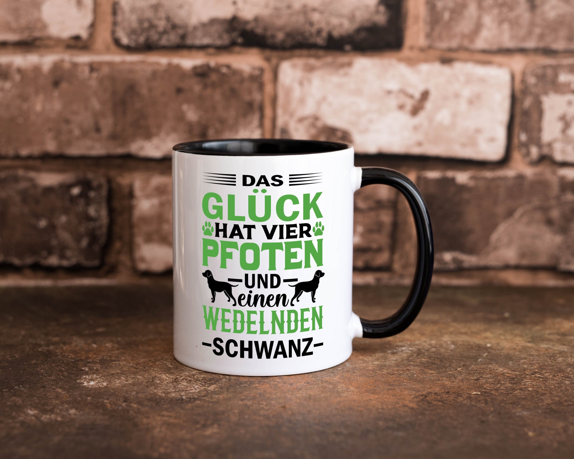 Das Glück hat 4 Pfoten | Hundeliebhaber Ich liebe Hunde Geschenk Tierliebhaber