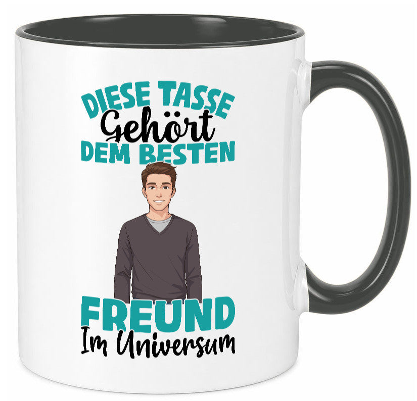 Im Universum: Freund | Beziehung Partner Liebe Geschenk Humor Geschenkidee Tasse