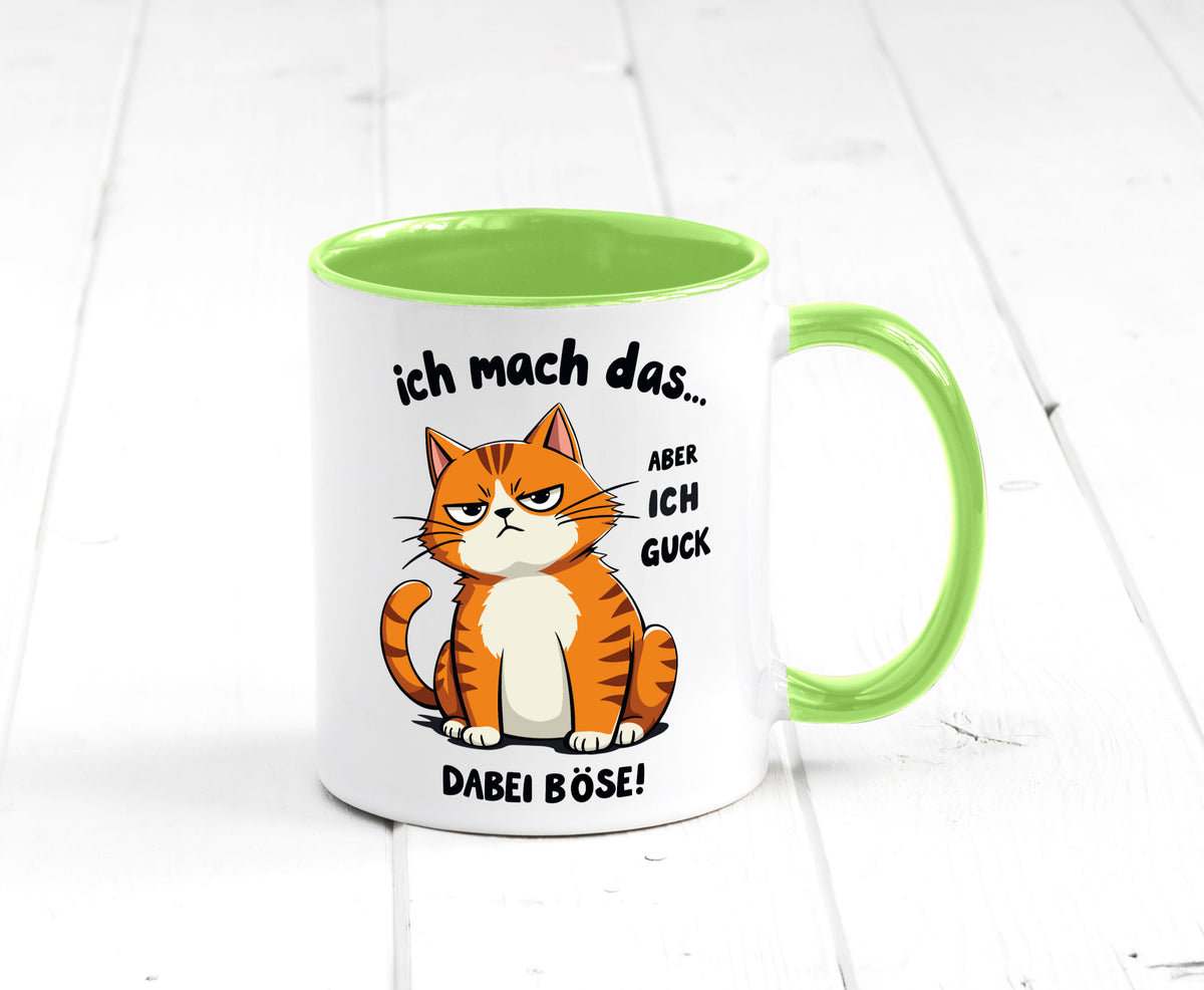 Ich guck dabei Böse | Katze Ironie Geschenk Tierliebhaber Humor lustiger Spruch Tasse