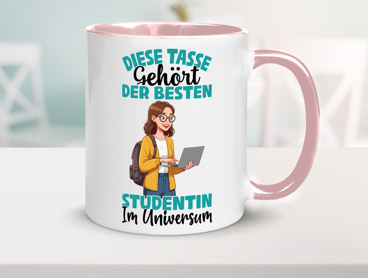 Im Universum: Studentin | Uni Studium Universität Geschenk Humor Geschenkidee Tasse