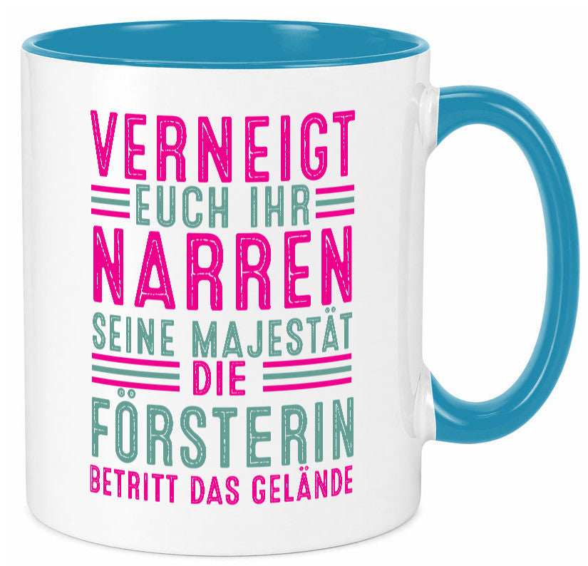 Verneigt euch: Försterin | Forst Arbeit v2 Geschenkidee Kollegen Büro Humor Tasse