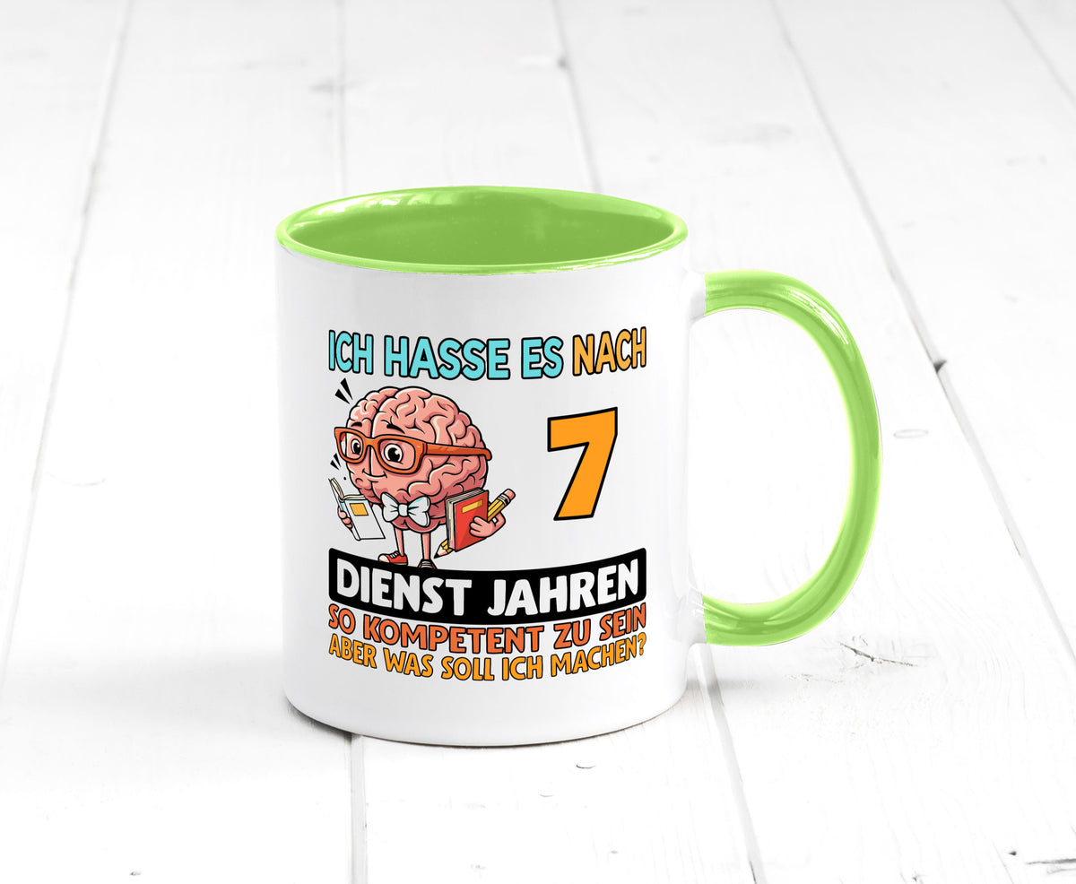 7 Dienstjahre | Arbeit Kompetent lustig Kollegen Büro Geschenk Tasse