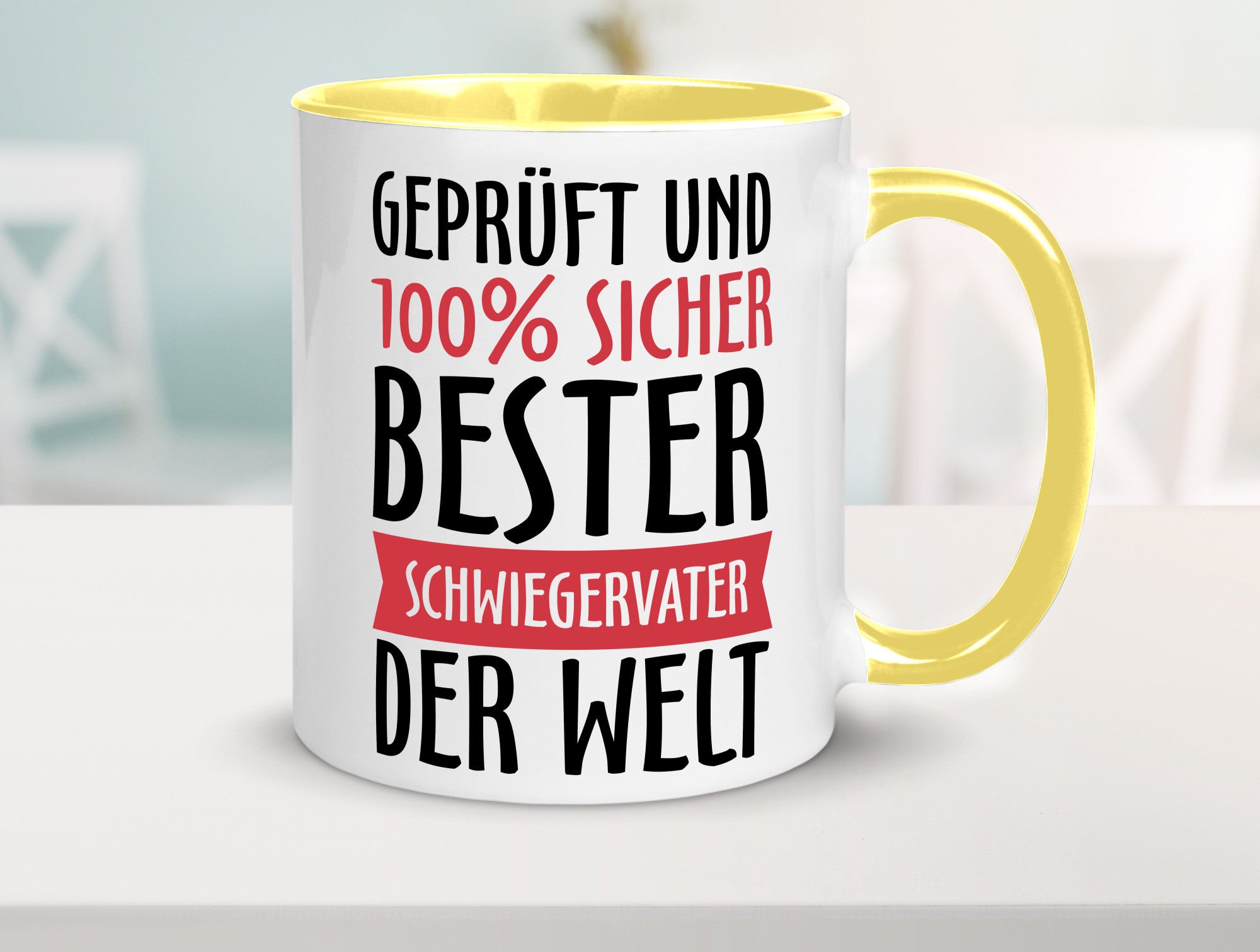 Bester Schwiegervater Geschenk Familie Geschenkidee lustiger Spruch Tasse