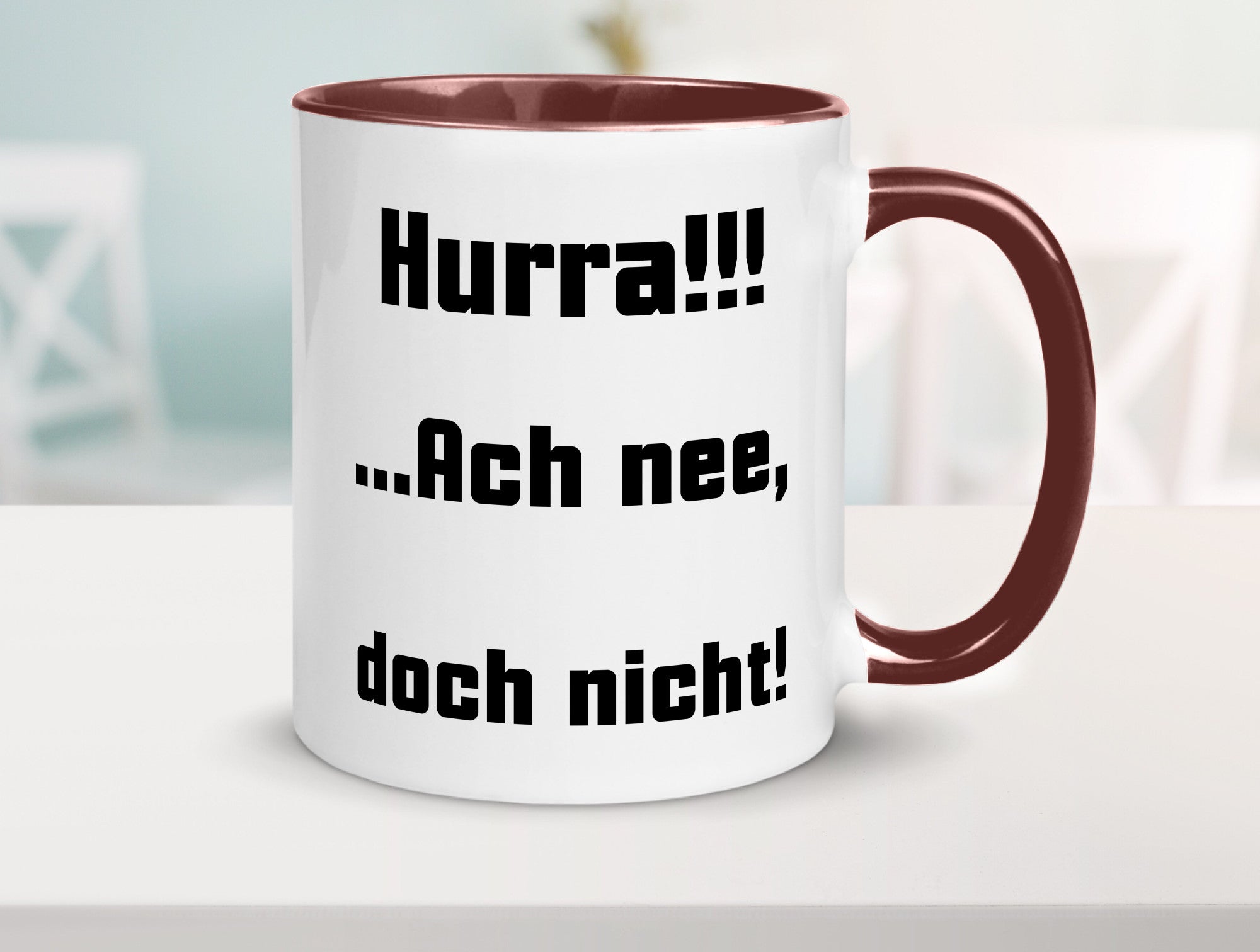Hurta ach nee, doch nicht Geschenk Humor Geschenkidee lustiger Spruch Tasse