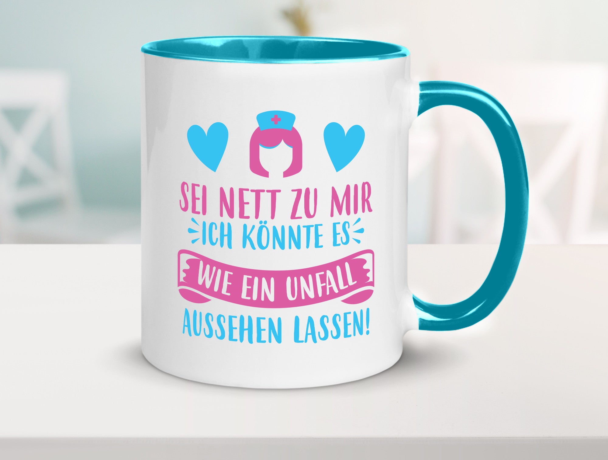 Sei nett, könnte wie ein Unfall aussehen | Kopf lustiger Spruch Geschenk Humor