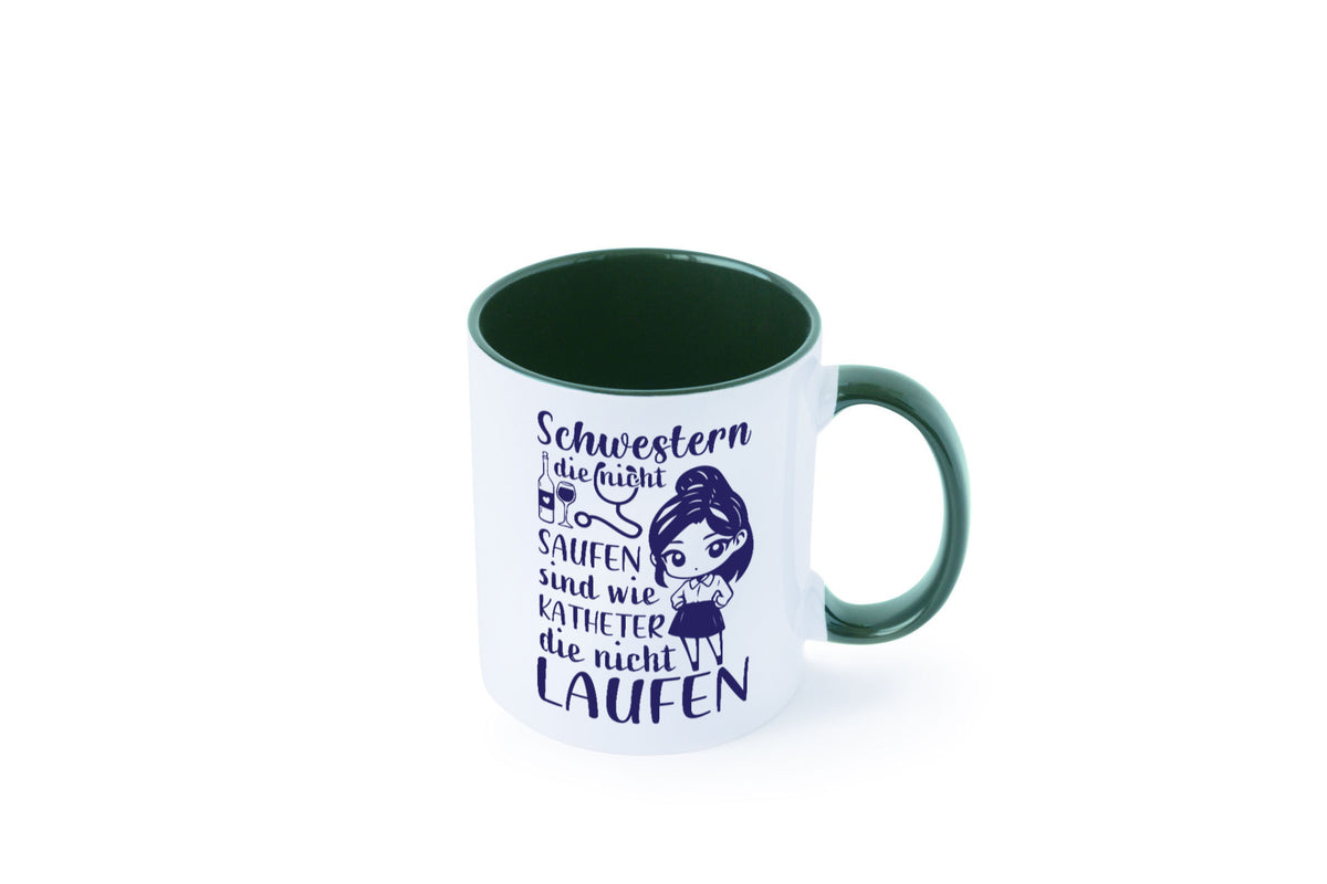 Schwestern die nicht saufen | Krankenschwester Alkolhol Geschenkidee Humor Tasse