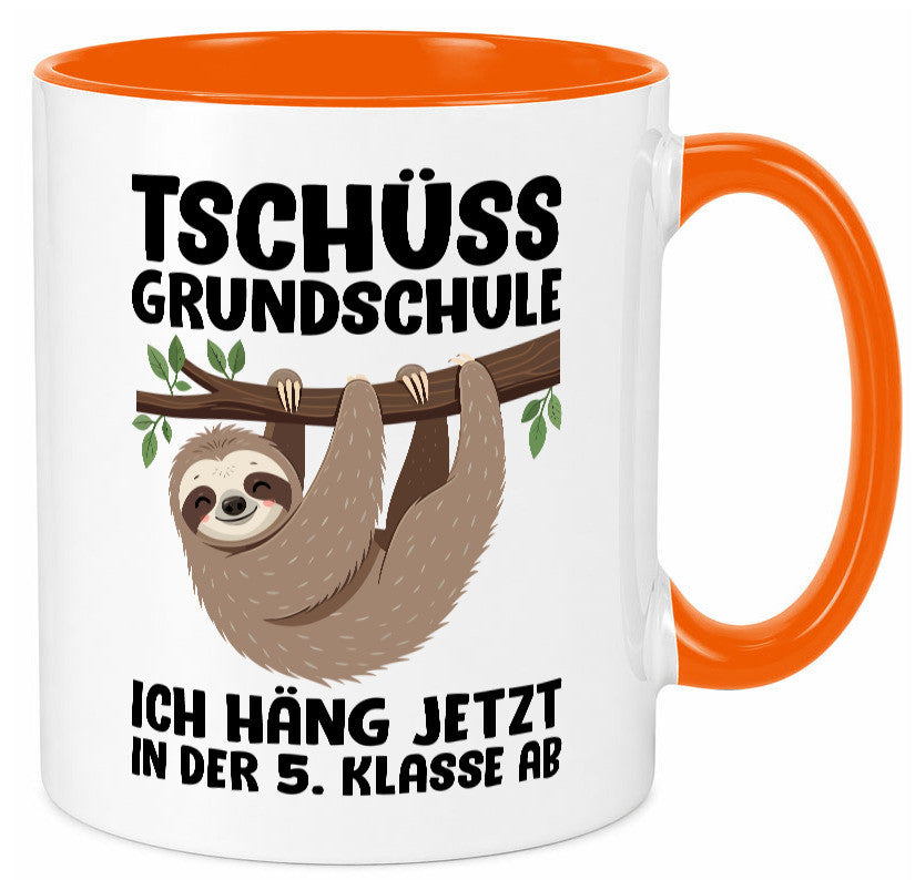 Tschüss Grundschule ich häng jetzt in der 5. Klasse ab Humor Geschenkidee Tasse