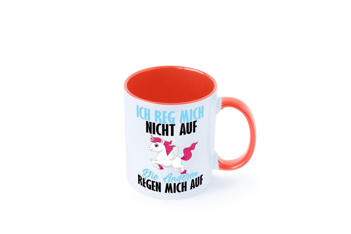 Ich reg mich nicht auf lustiger Spruch Geschenk Humor Geschenkidee Tasse