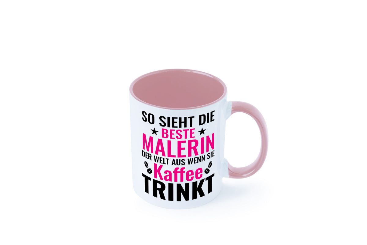 Kaffee trinkt: Malerin | Malerinnen lustiger Spruch Geschenk Humor Geschenkidee Tasse