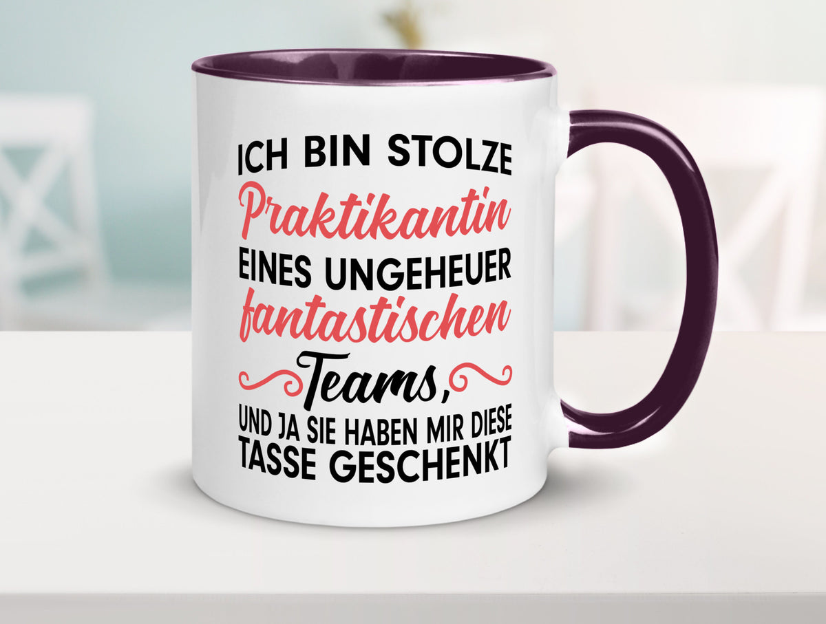 Stolze Praktikantin | Arbeitswelt Tasse Praktikum Geschenk Arbeit Kollegen Büro