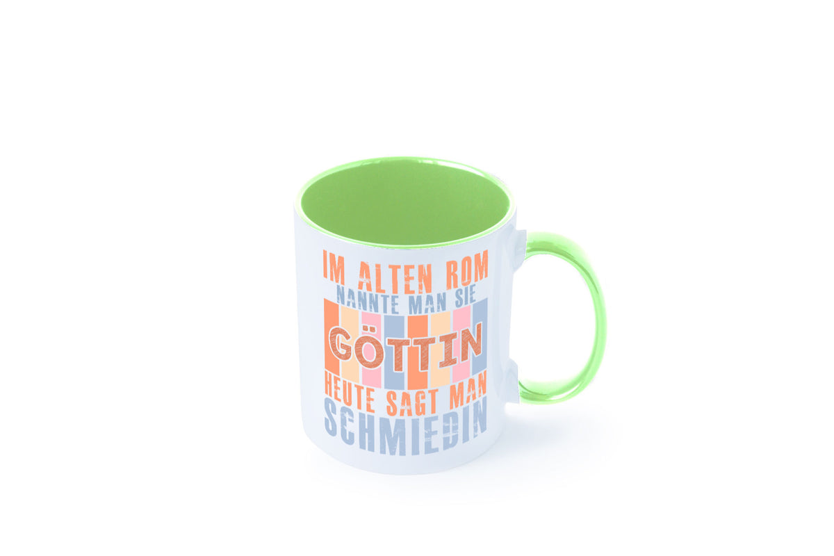 Heute sagt man: Schmiedin | Schmied Beruf Schmiederei lustiger Spruch Geschenk Tasse