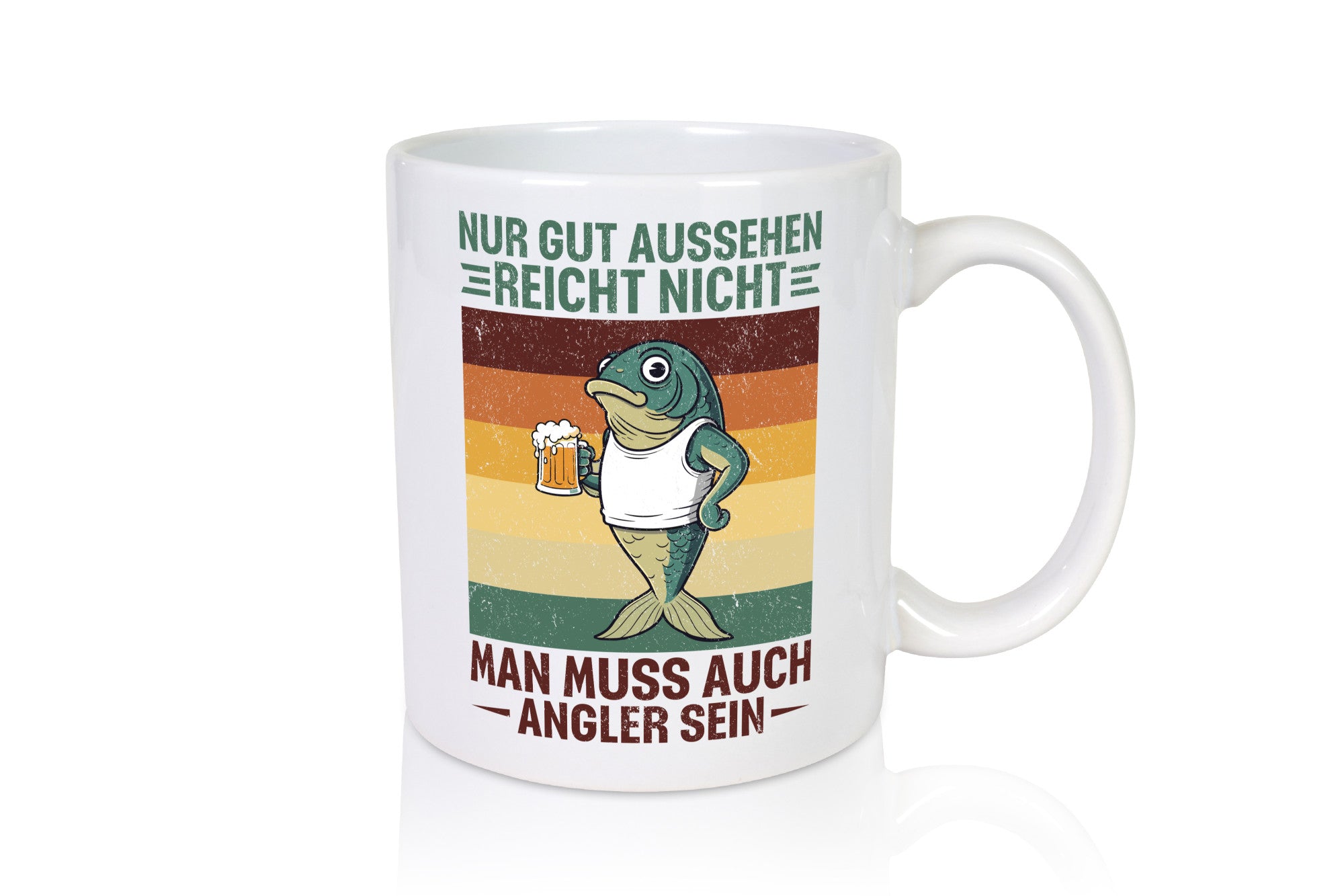Nur gut aussehen reicht nicht | Angler Biertrinker lustig Humor Geschenkidee