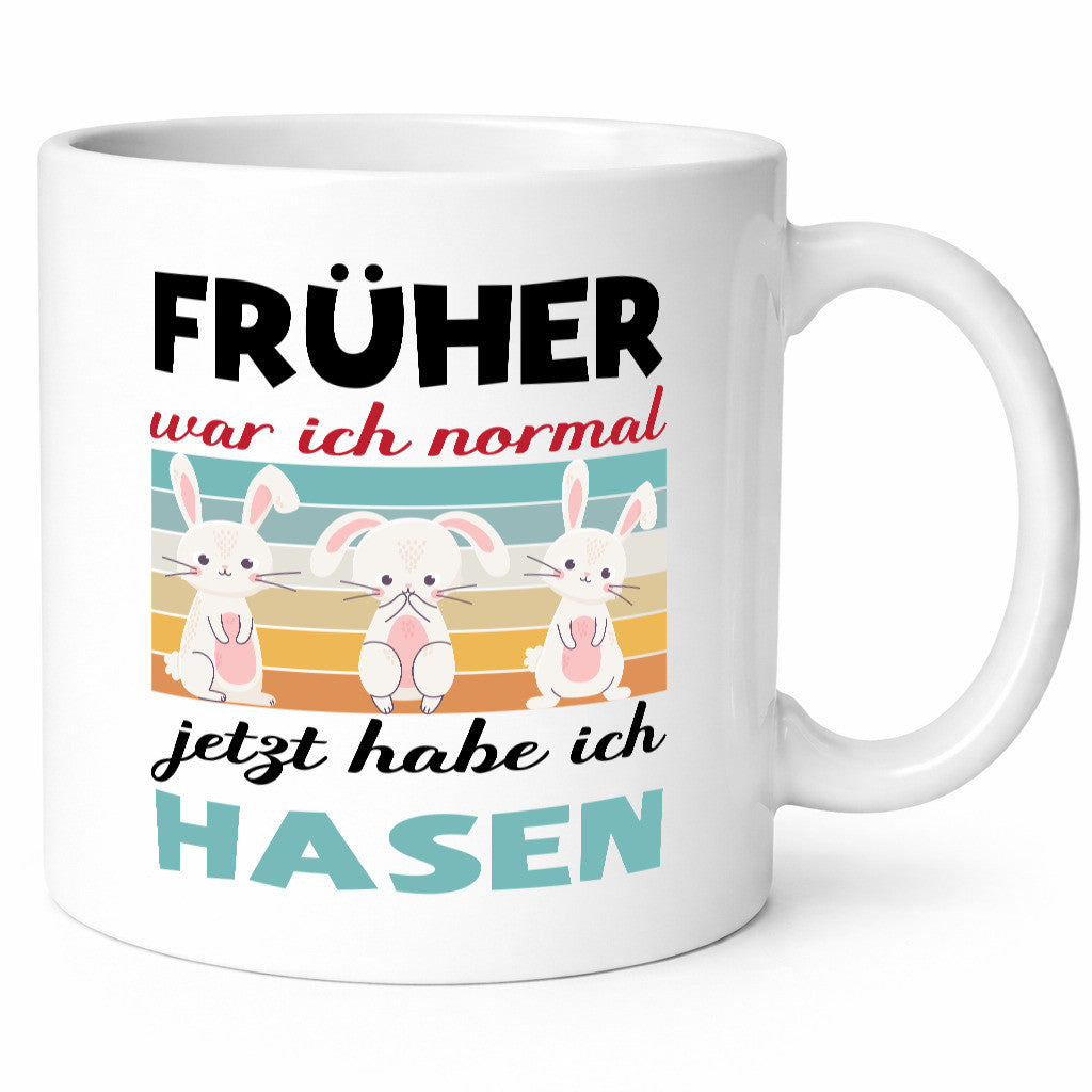 Früher war ich normal | Hasen Tiere Mama lustig Familie Geschenkidee Geschenk