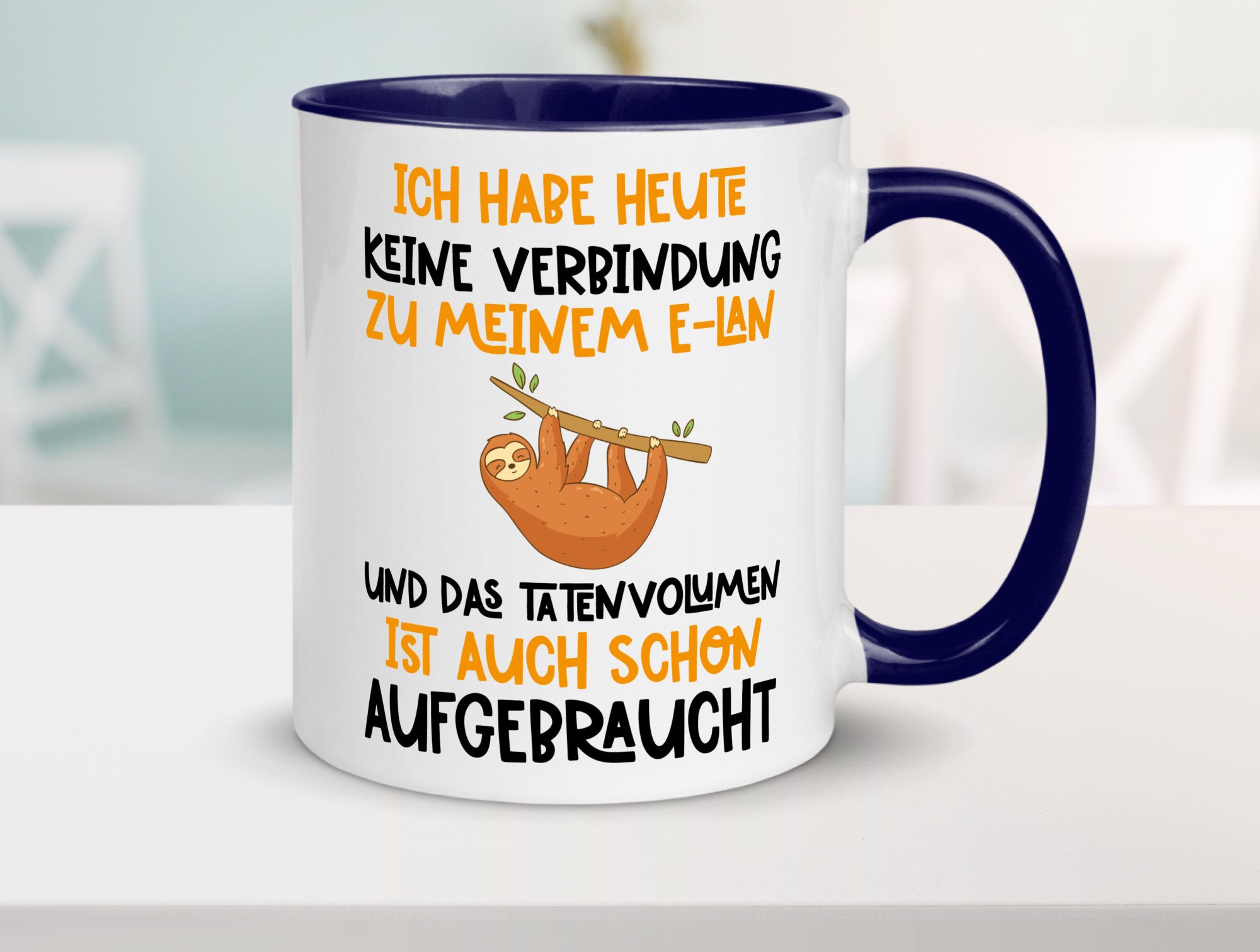 Tatenvolumen aufgebraucht | Spruch Humor Faultier Tierliebhaber Geschenkidee
