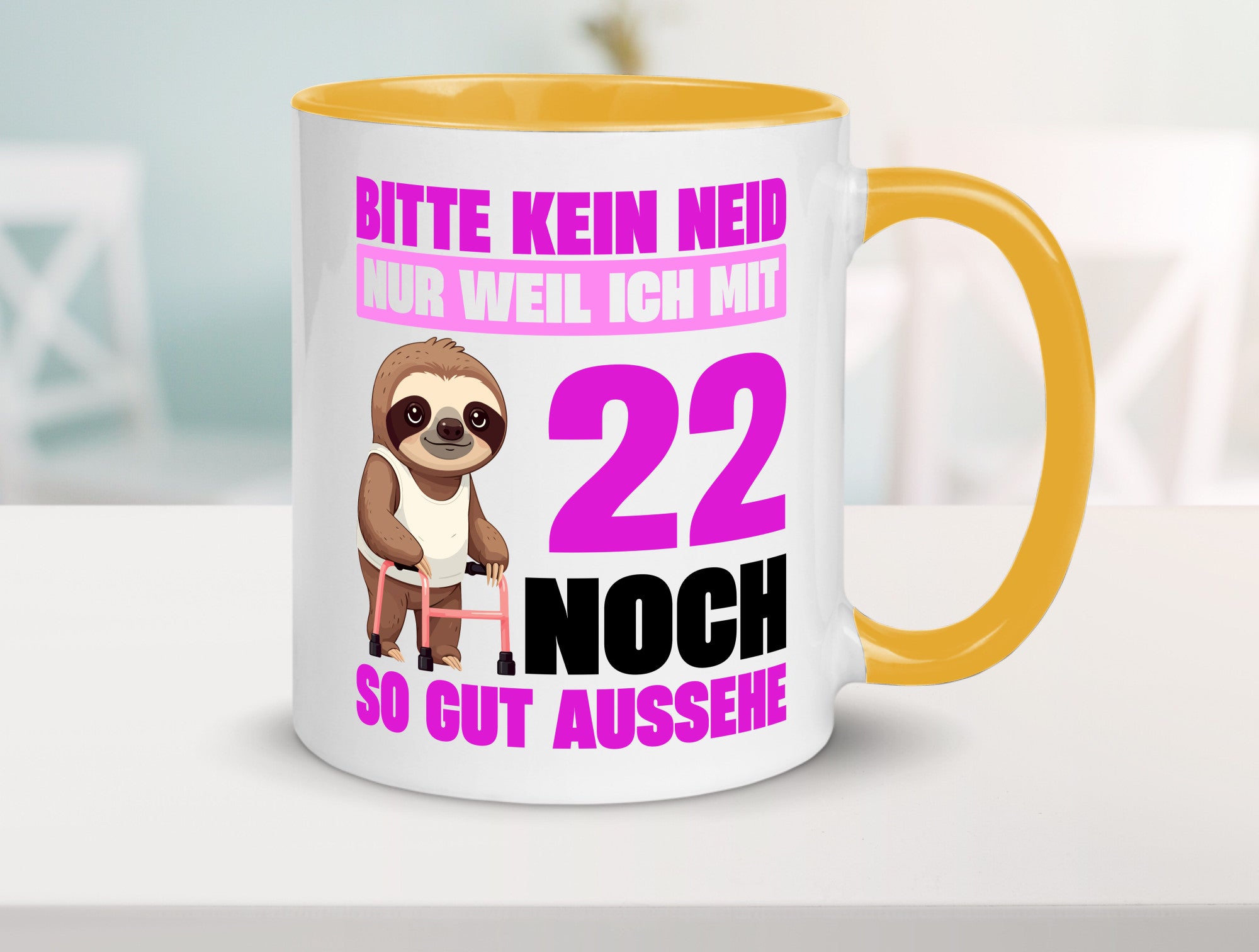 22. Geburtstag | Bitte kein neid Faultier 22 Jahre lustig Geschenkidee Geschenk