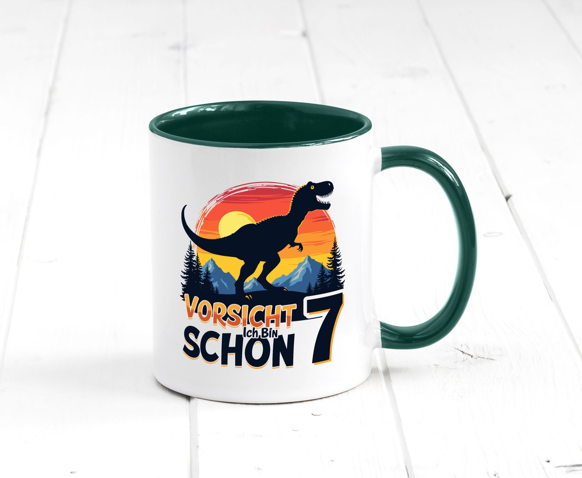 7. Geburtstag | 7 Jahre Dinosaurier v2 Geschenk Geschenkidee lustiger Spruch