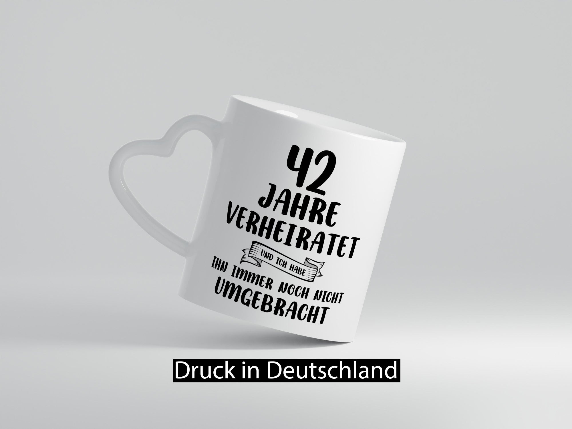 42 Jahre Verheiratet, immer noch am Leben! Geschenkidee Humor Tasse