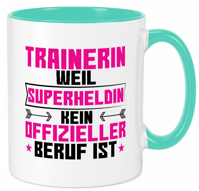 Superheldin Trainerin | Sportverein Humor Geschenkidee Tasse