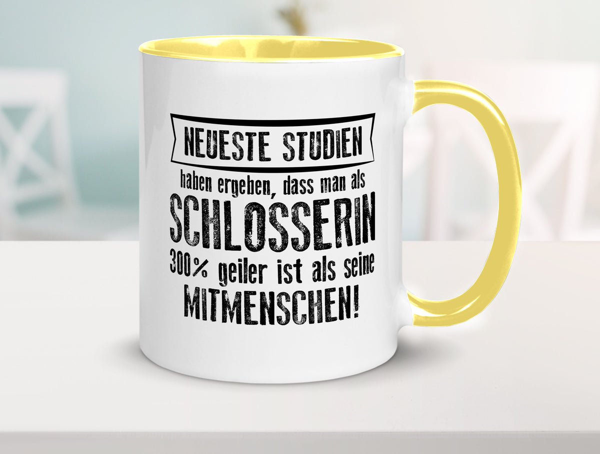 Neuste Studien: Schlosserin | Schlosserei Geschenkidee Humor Tasse