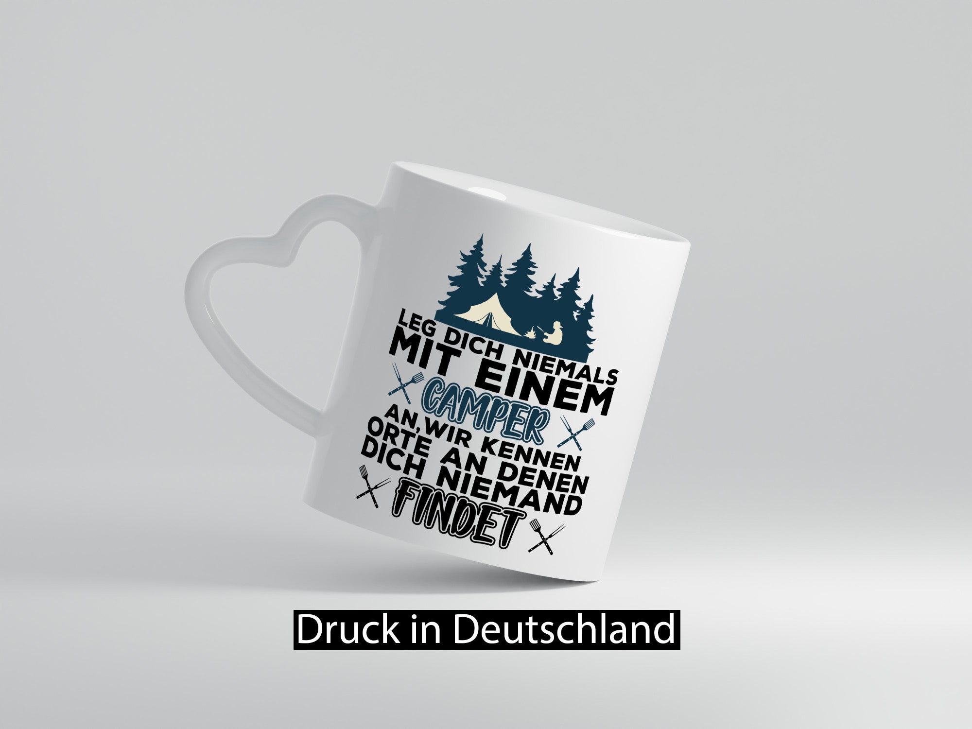 Camper Humor | Spruch Tasse Camping schwarzer Geschenk Geschenkidee lustiger