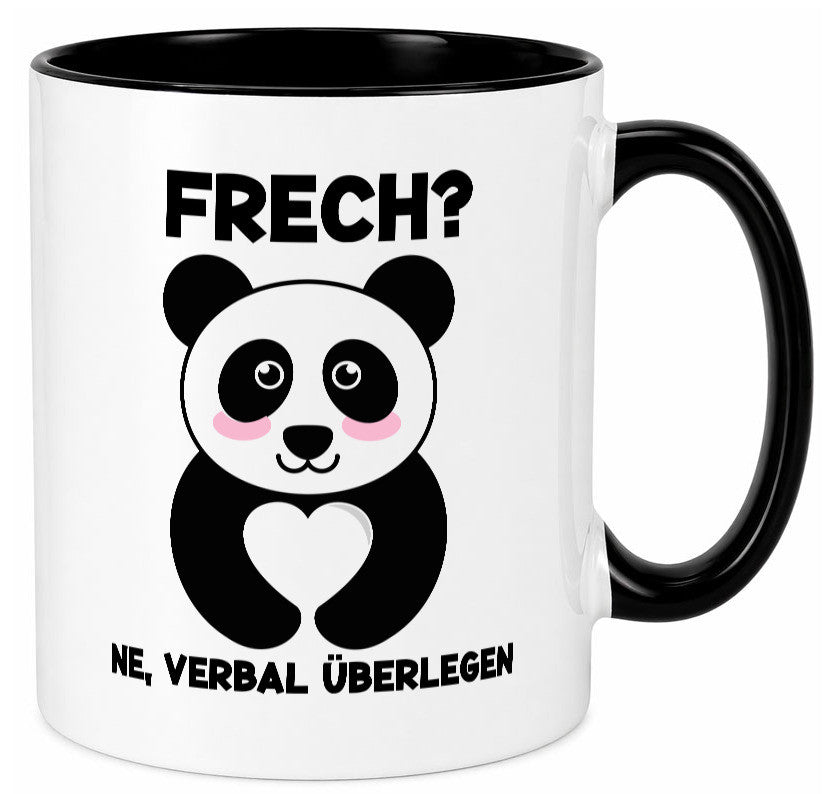 Frech | Verbal überlegen süßer Pandabär kecker Spruch lustiger Geschenk Humor Tasse