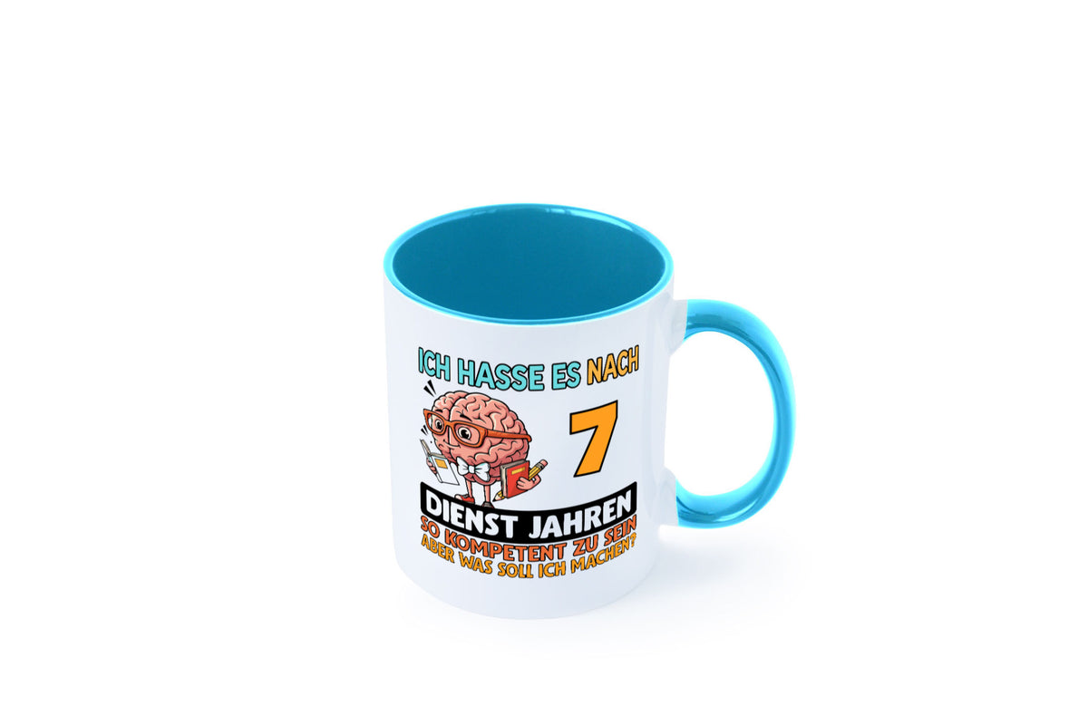 7 Dienstjahre | Arbeit Kompetent lustig Kollegen Büro Geschenk Tasse