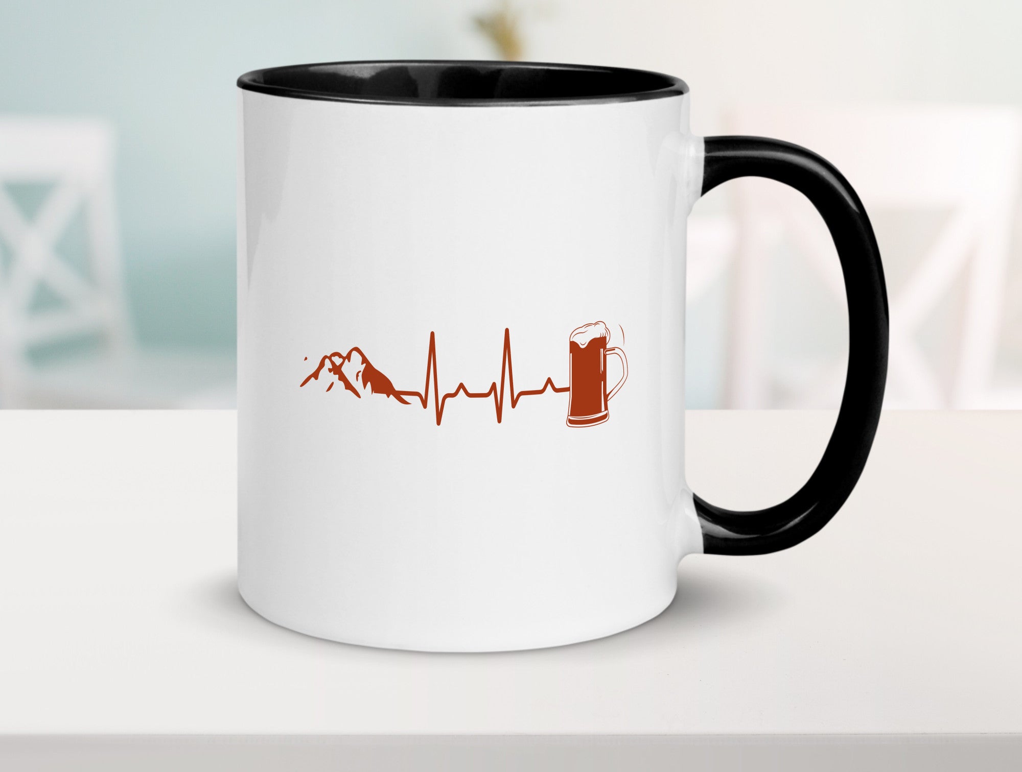 Berge und Bier | Wandern Wanderer Biertrinken Geschenkidee Humor Tasse
