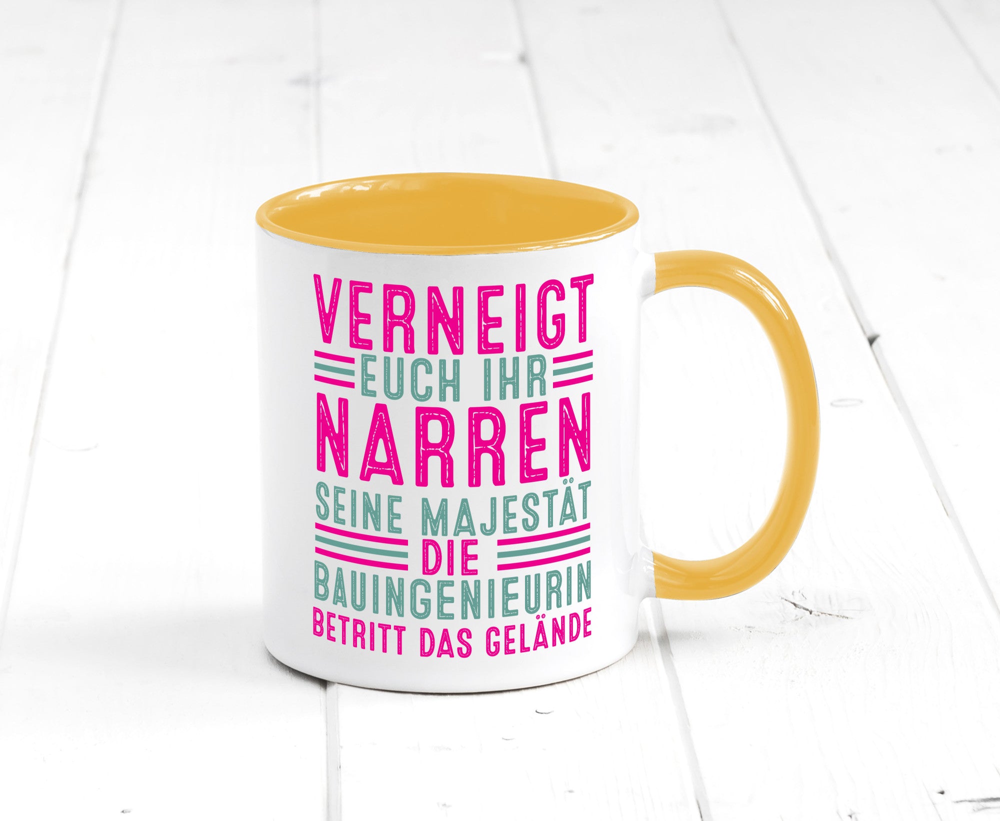 Verneigt euch: Bauingenieurin | Ingenieurin Geschenkidee Humor Tasse
