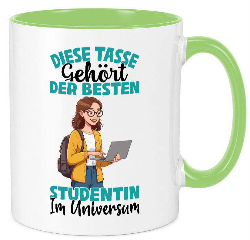 Im Universum: Studentin | Uni Studium Universität Geschenk Humor Geschenkidee Tasse