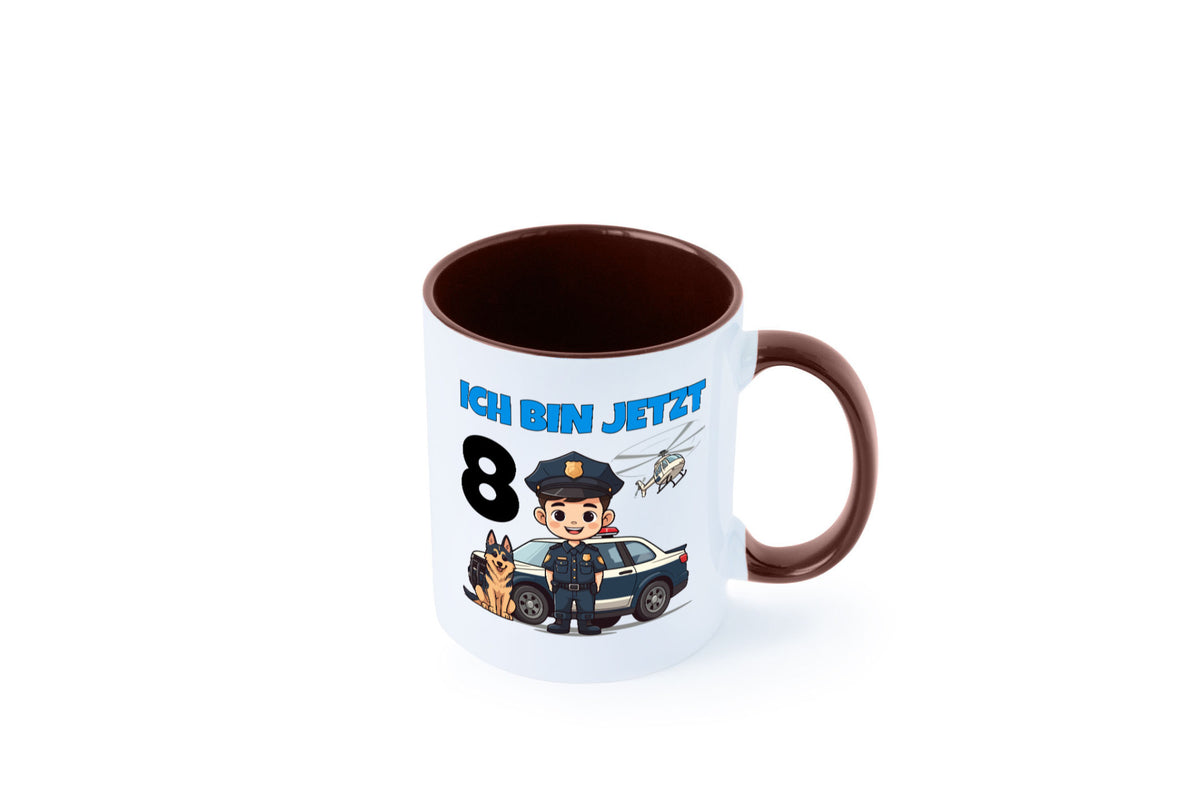 8. Geburtstag | 8 Jahre Polizei Kind Polizeiauto lustig Geschenkidee Geschenk Tasse