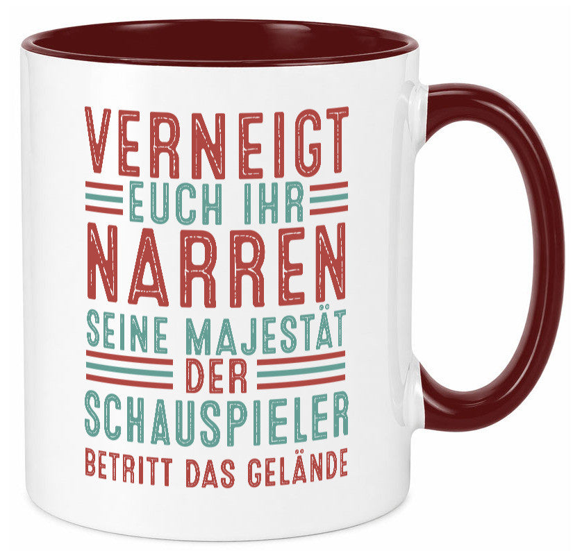 Verneigt euch: Schauspieler | Theater lustig Humor Geschenkidee Geschenk Tasse