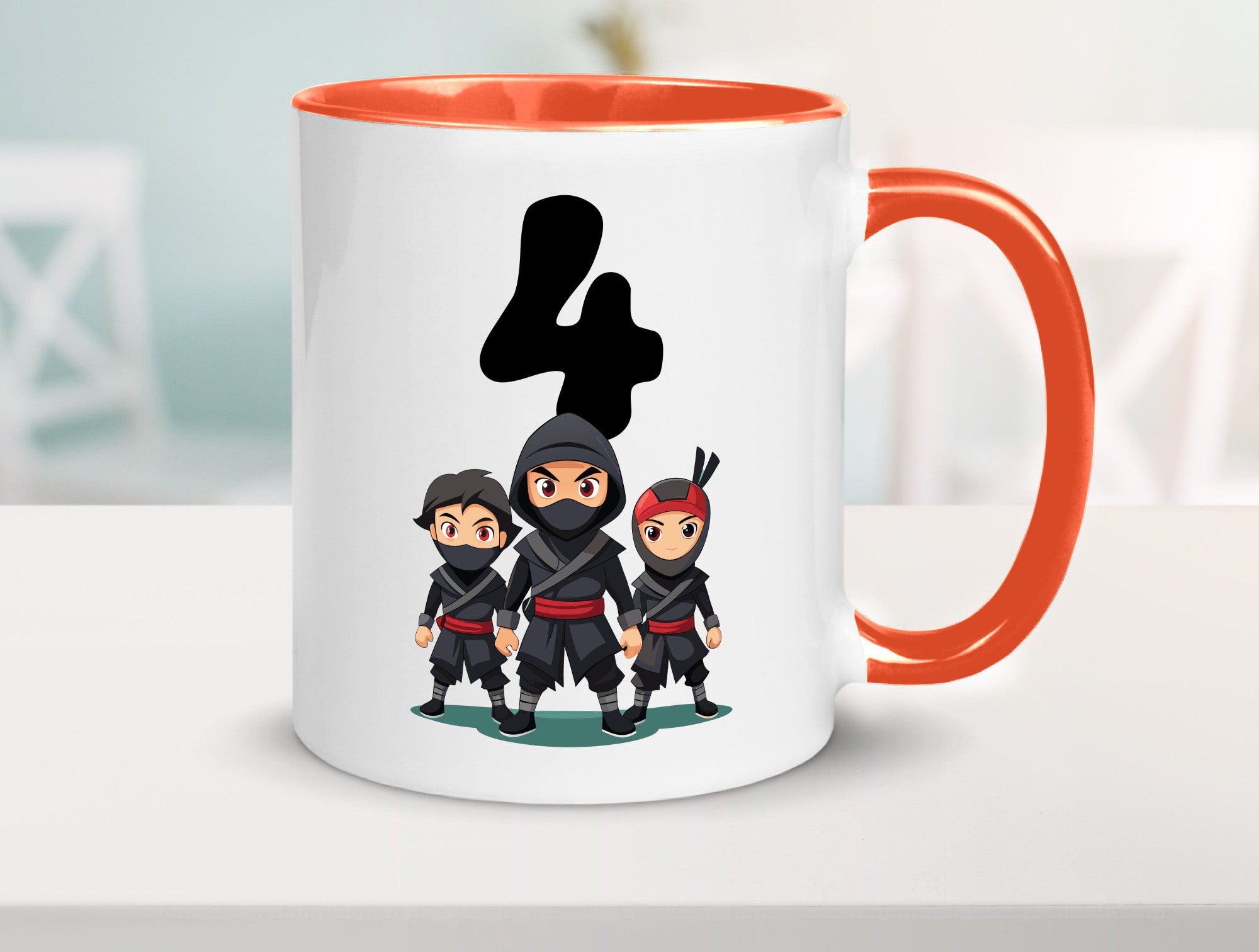 4. Geburtstag | 4 Jahre Ninja lustig Geschenkidee Geschenk Tasse