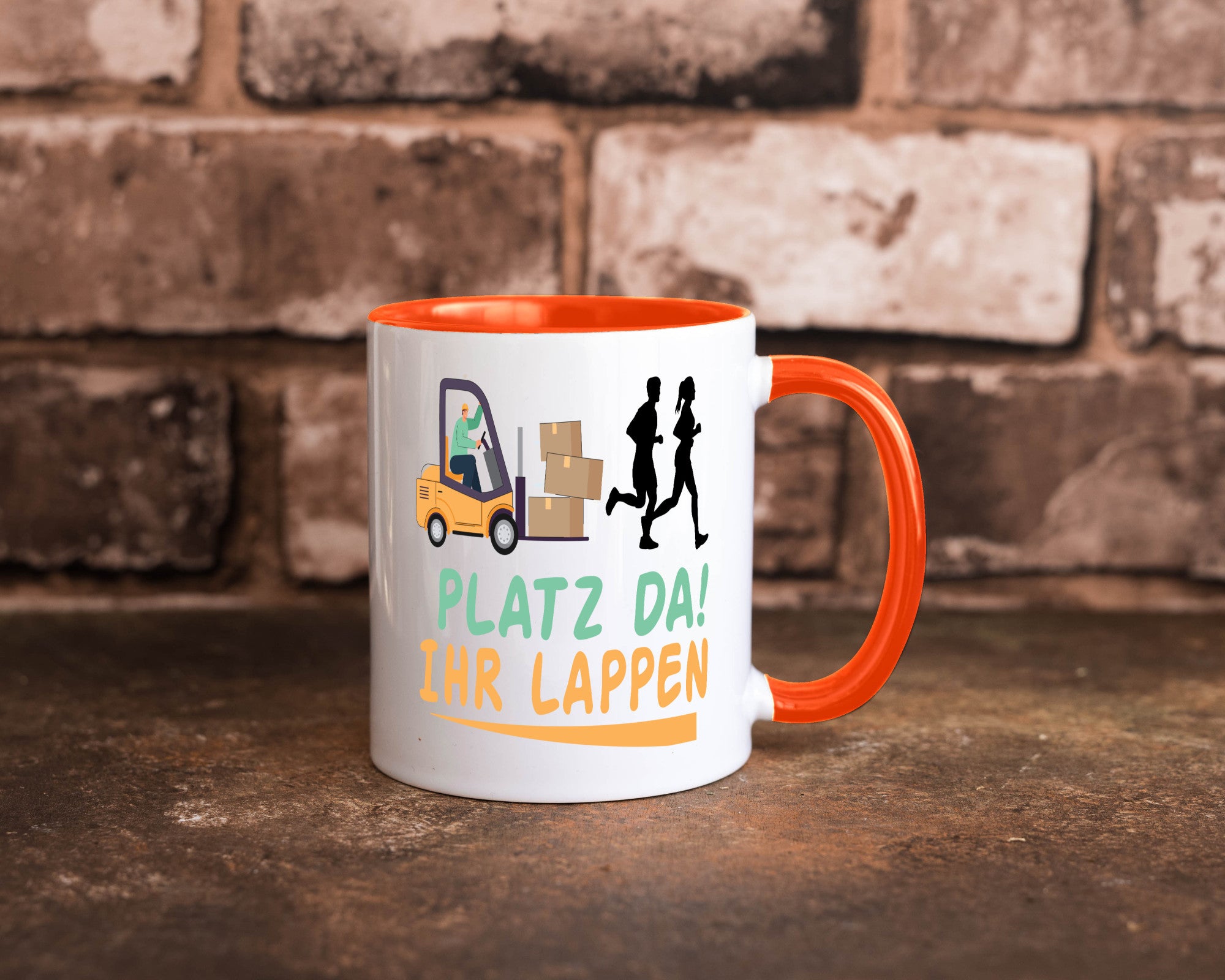 Platz da ihr Lappen | Stapler Fahrer Humor Geschenkidee Tasse