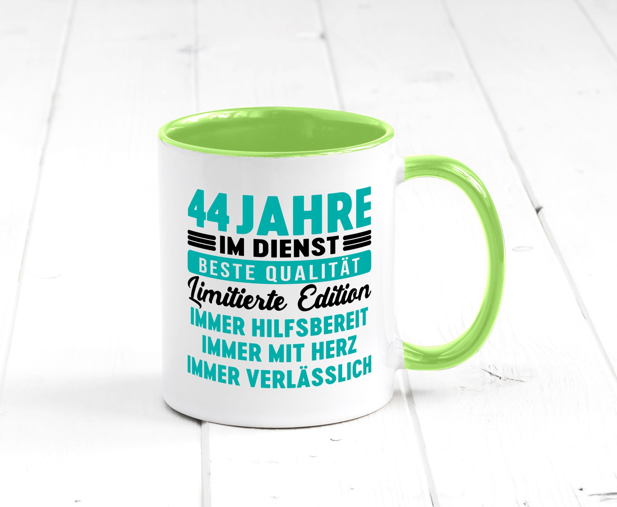 44 Jahre im Dienst | Jubiläum Arbeit v5 lustig Kollegen Büro Geschenk Tasse