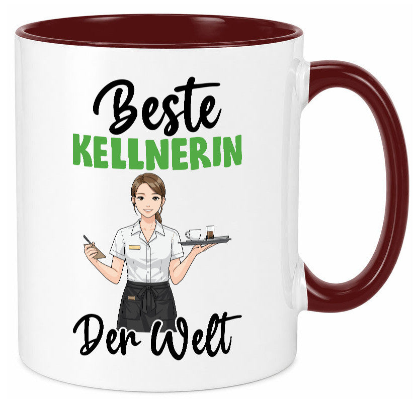Beste Kellnerin | Beruf kellnern Bedienung v2 Humor Arbeit Kollegen Büro Tasse