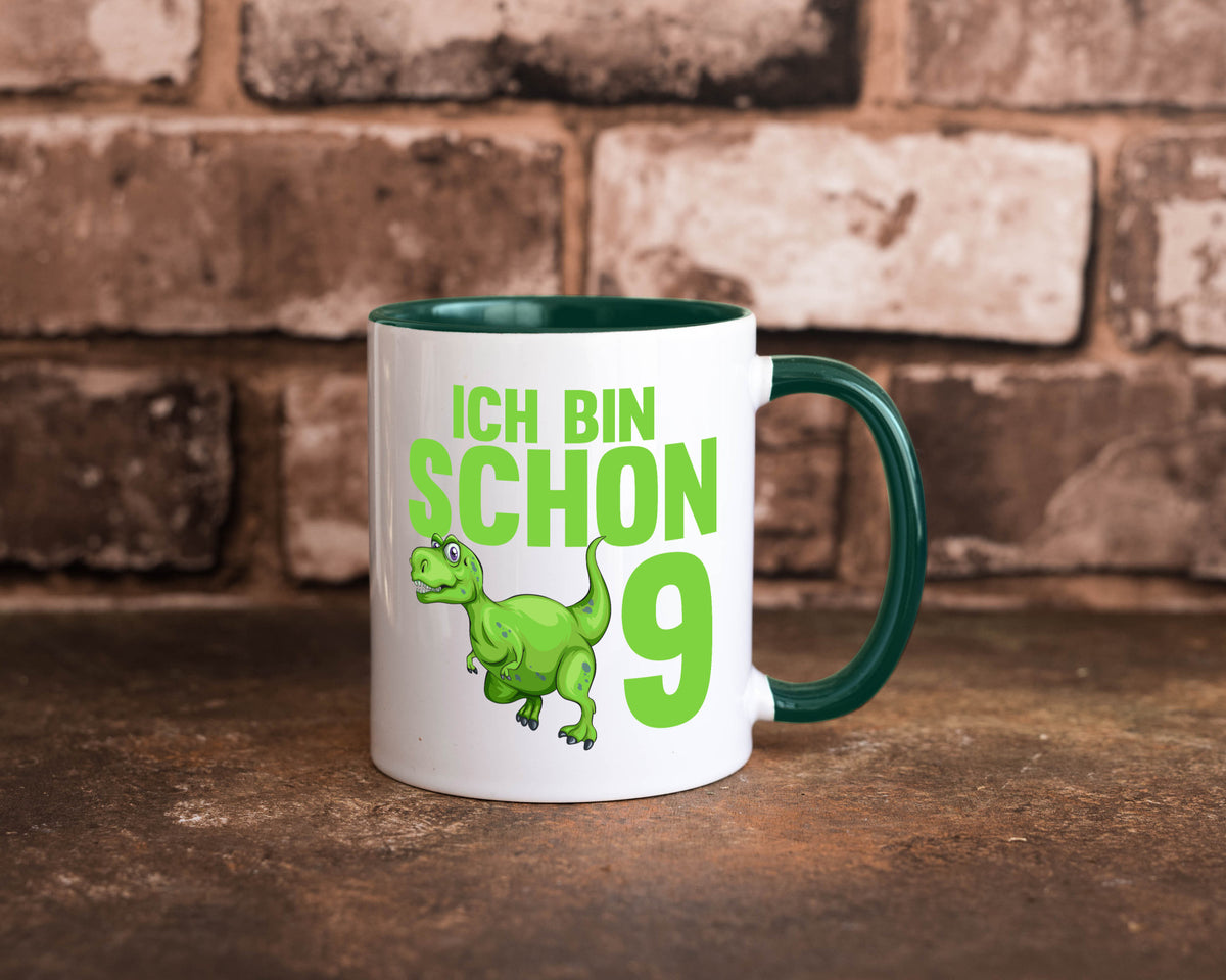 9. Geburtstag | 9 Jahre Dino Dinosaurier Geschenkidee Humor Tasse
