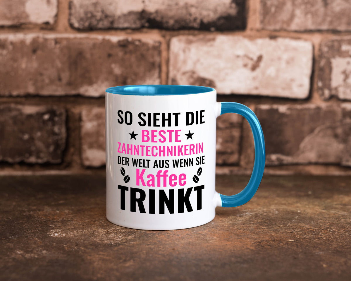 Kaffee trinkt: Zahntechnikerin | Zahnmedizin lustiger Spruch Geschenk Humor Tasse