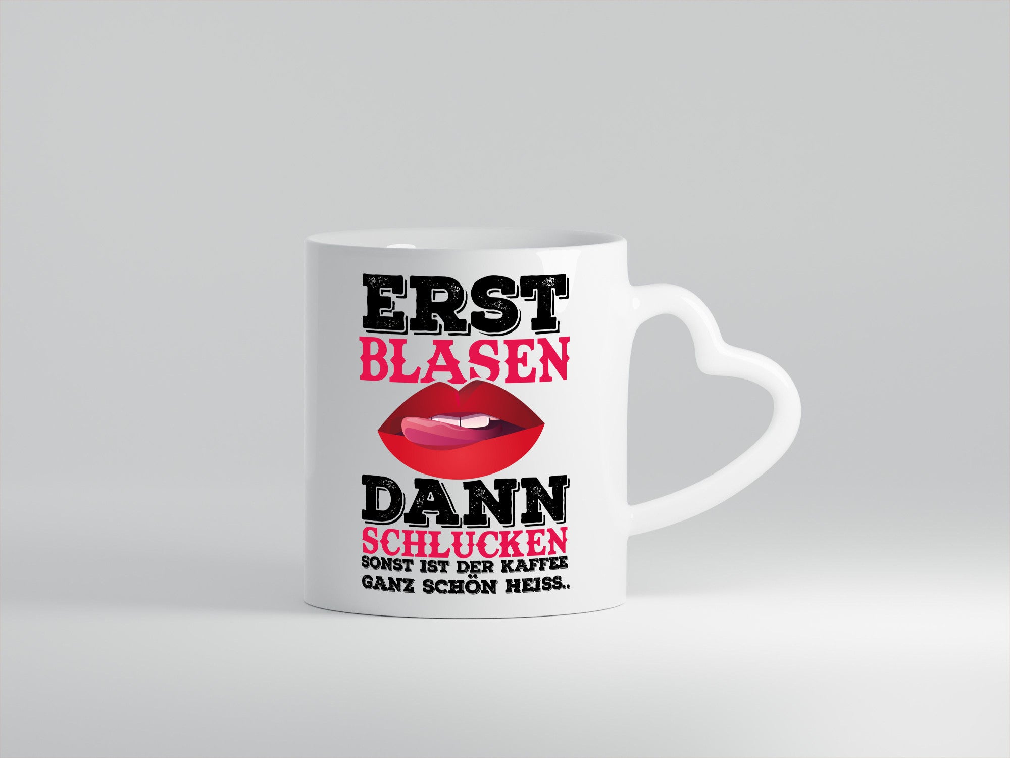 Erst Blasen dann Schlucken. Heißer Kaffee Geschenk Humor Geschenkidee lustiger