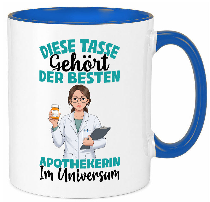 Im Universum: Apothekerin | Apotheke Pharmazie lustiger Spruch Geschenk Humor Tasse