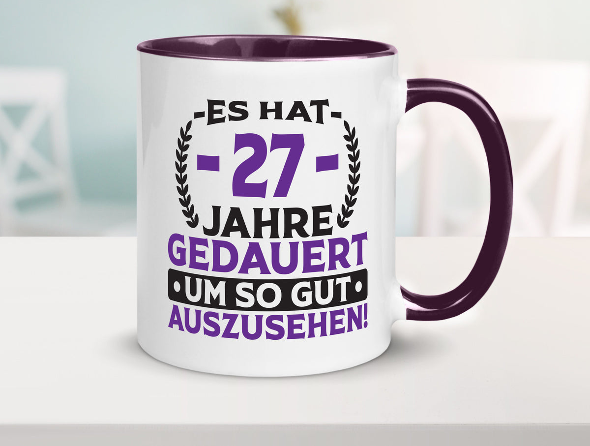 27 Jahre gedauert um so gut auszusehen | 27. Geburtstag v2 Geschenkidee Humor Tasse