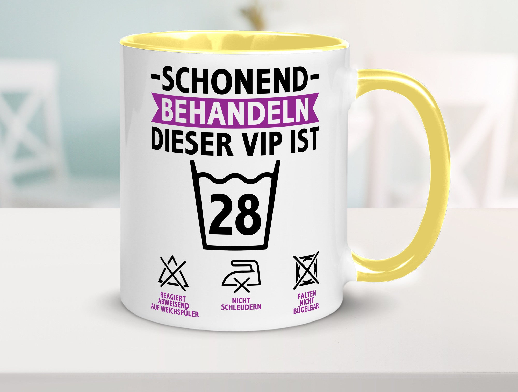 28 Geburtstag | schonend behandeln Jahre Humor Geschenkidee Tasse