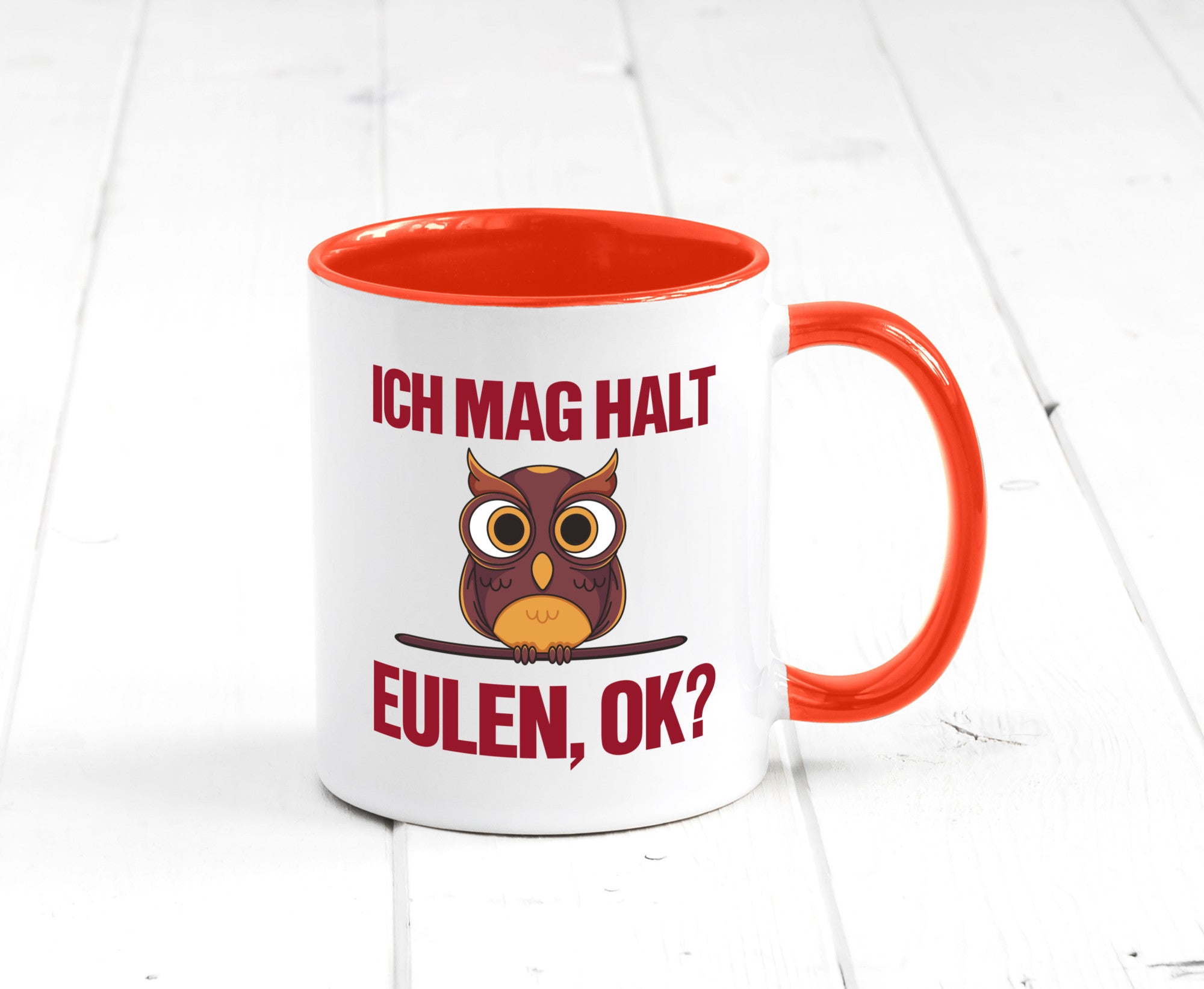 Ich mag Eulen | Spruch süße Eule Motiv lustiger Geschenk Humor Geschenkidee